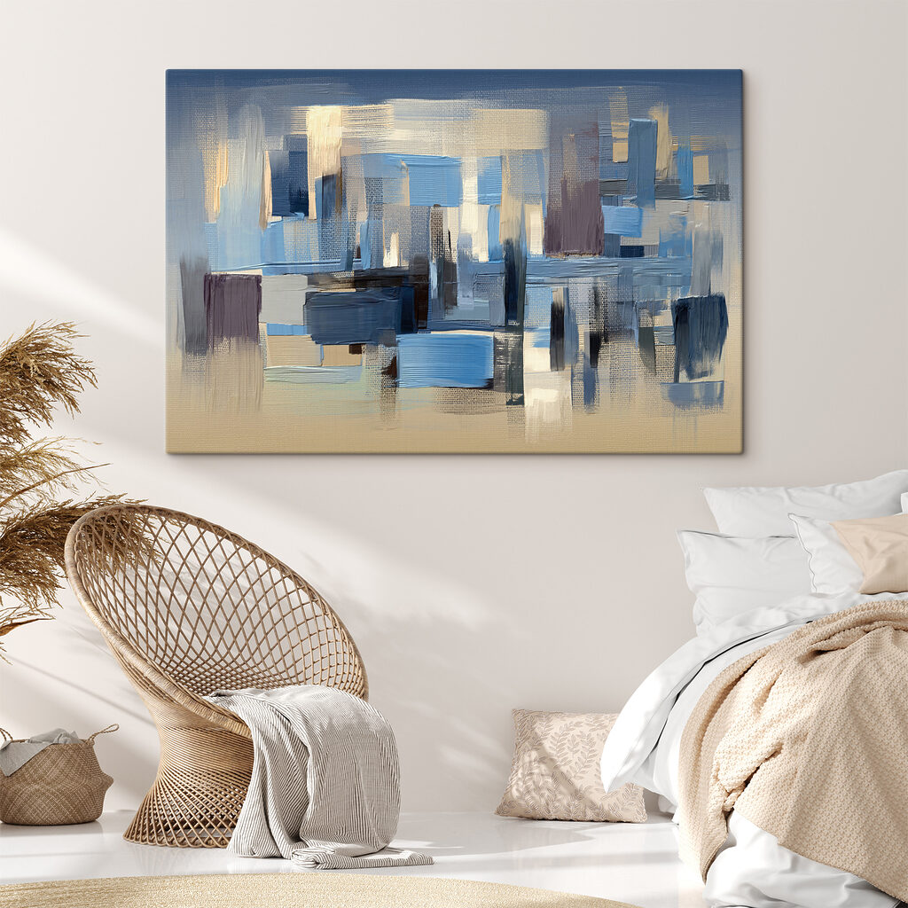 Blocchi di vernice blu — ambiente 4