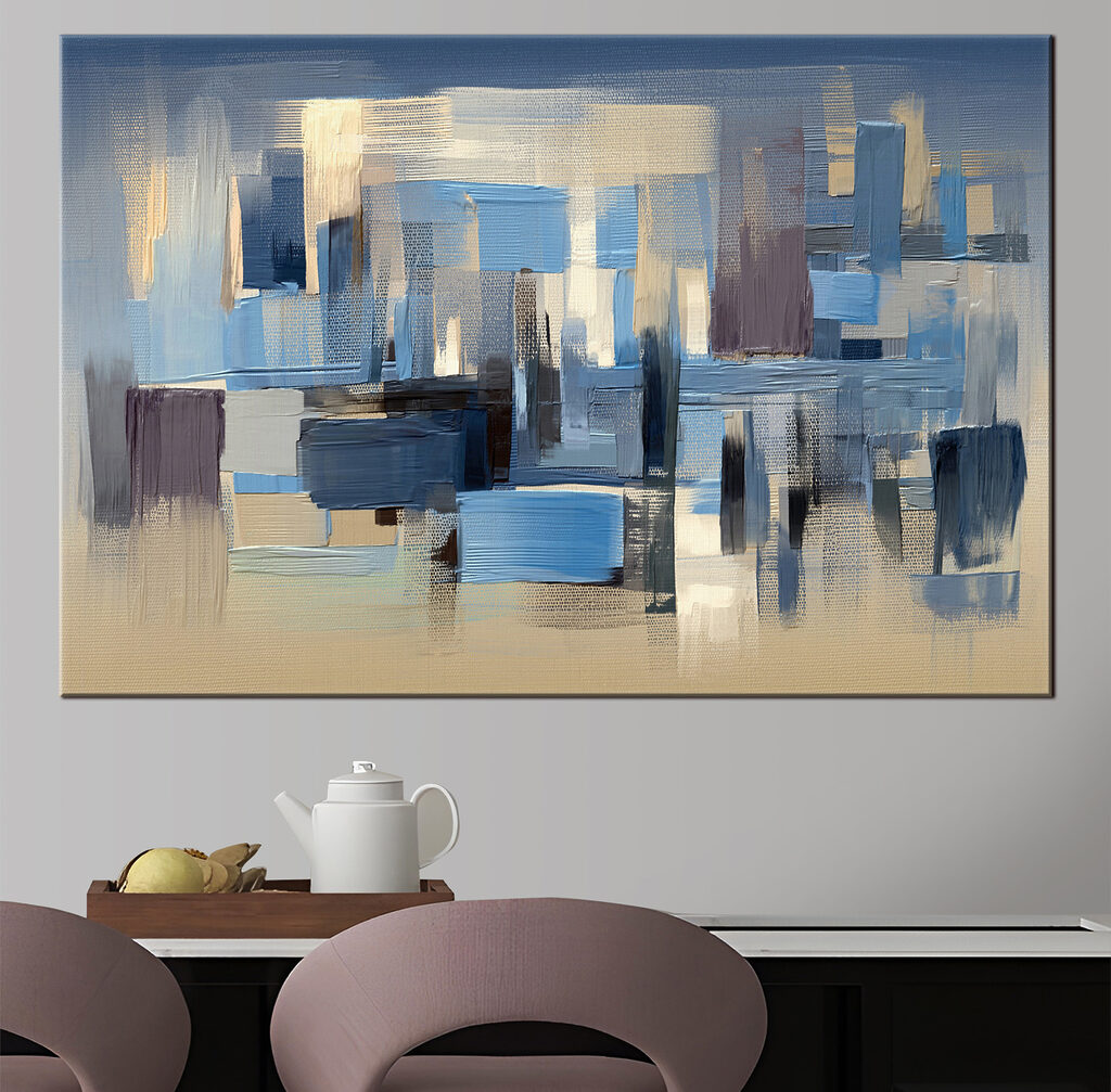 Blocchi di vernice blu — ambiente 1