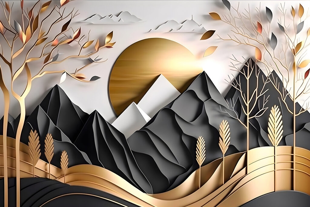 Montagne in strati piegati — design completo
