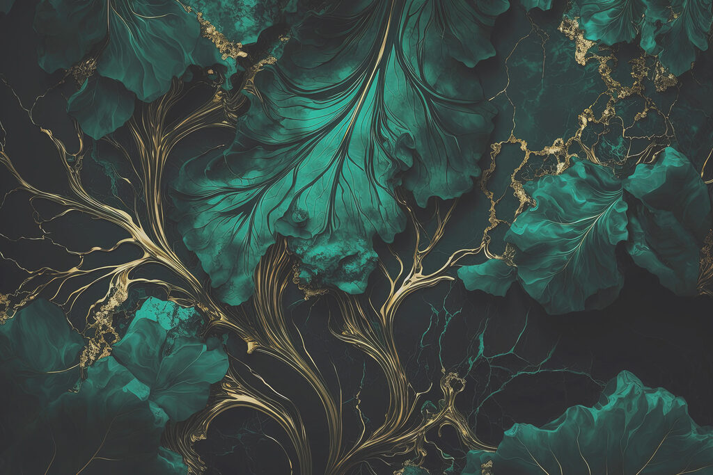 Nervature verdi su nero — design completo