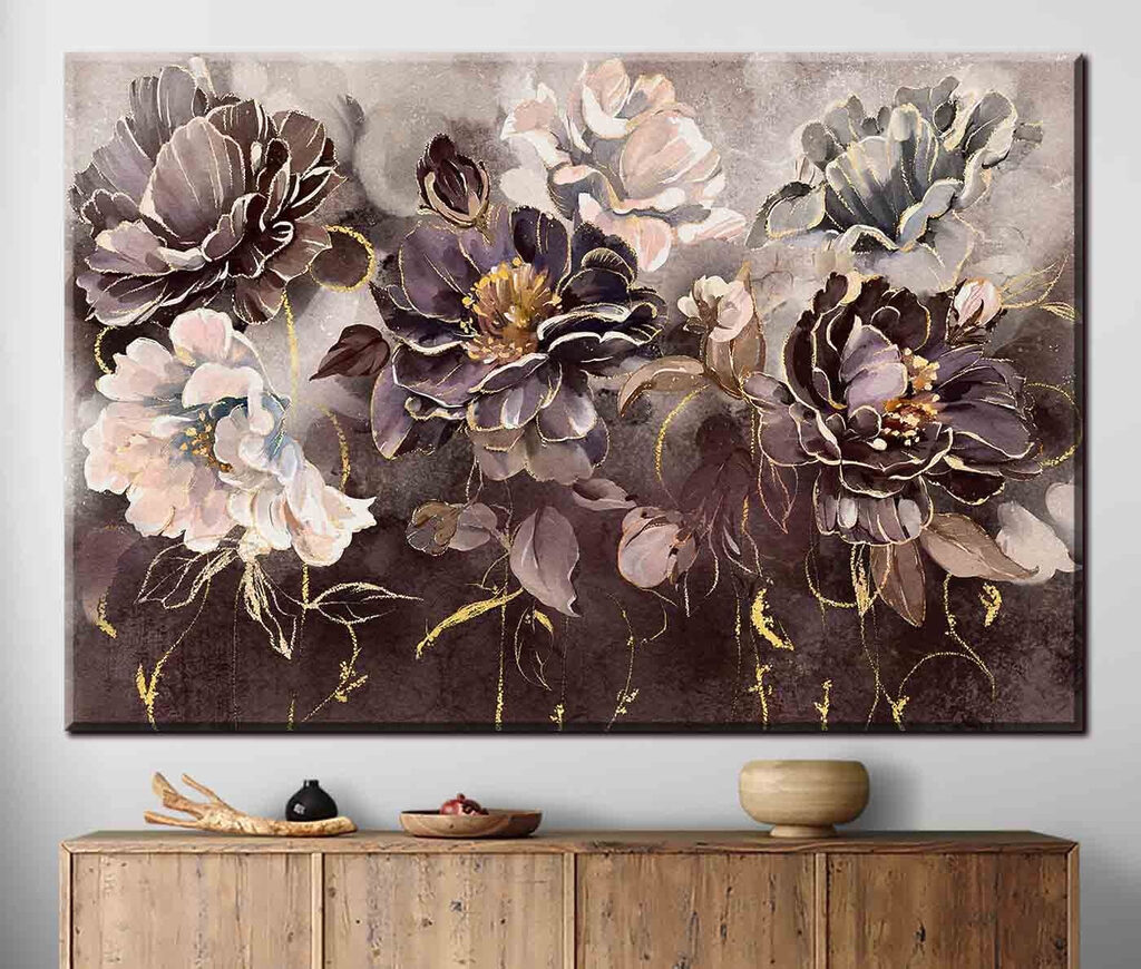Fiori in grigi profondi — ambiente 1