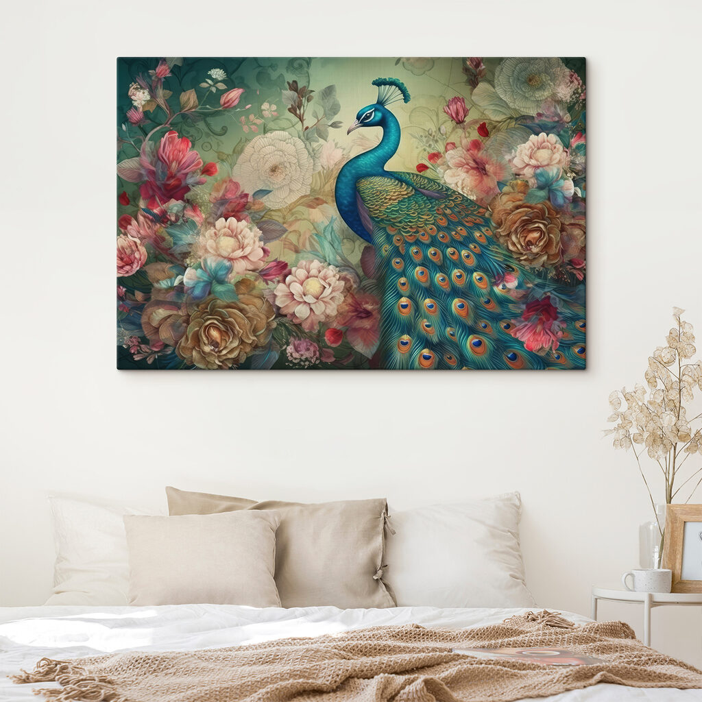 Pavone tra le rose — ambiente 4