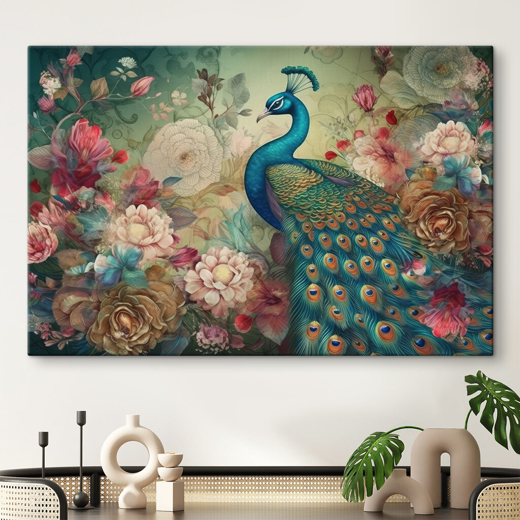 Pavone tra le rose — ambiente 5