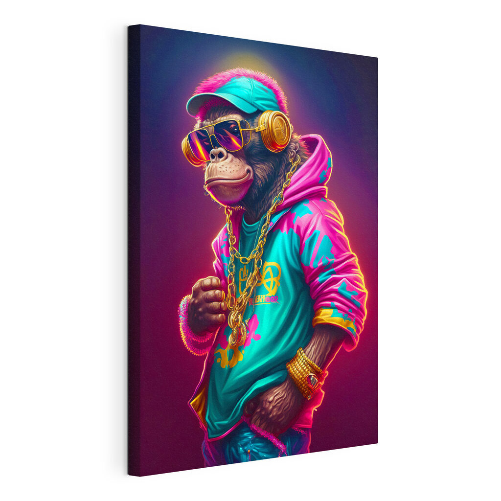 Scimmia in felpa neon — vista del prodotto