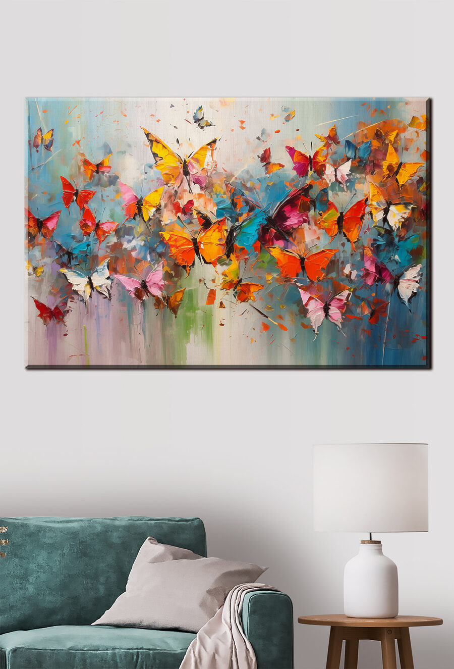 Farfalle portano colore in un ambiente