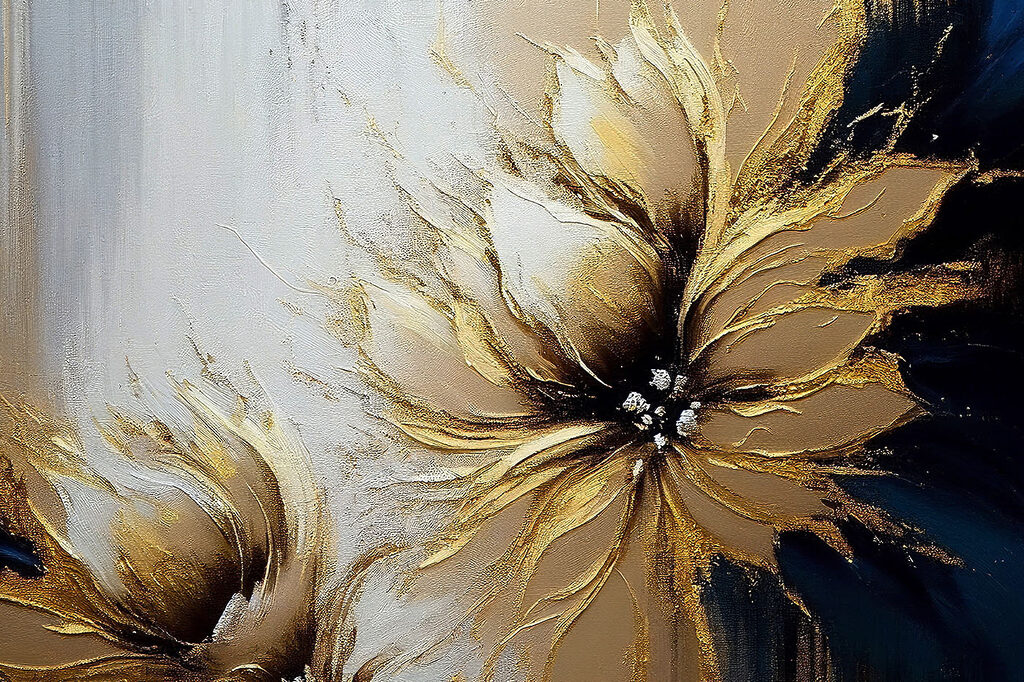 Oro lungo petali scuri — design completo