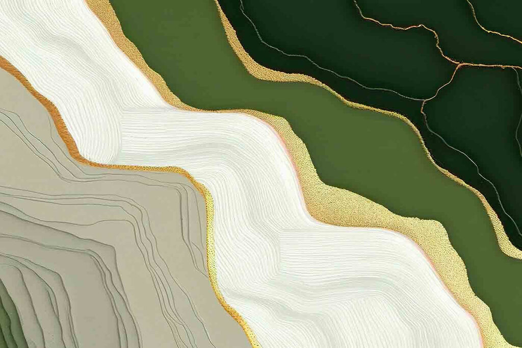 Strati verdi e crema — design completo