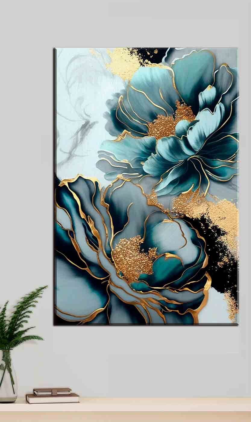Fiori blu, bordi d’oro — ambiente 2