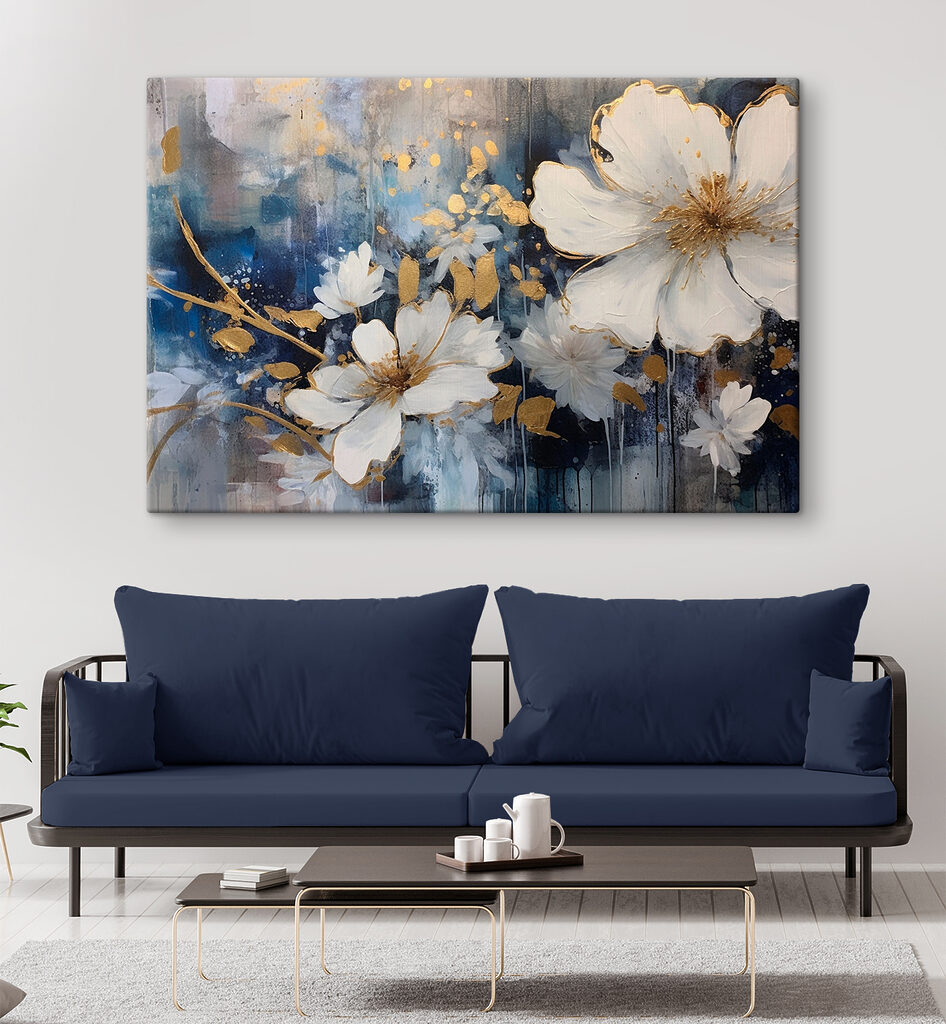 Fiore bianco sul blu — ambiente 2