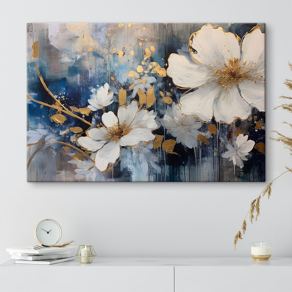 Fiore bianco sul blu — ambiente 1