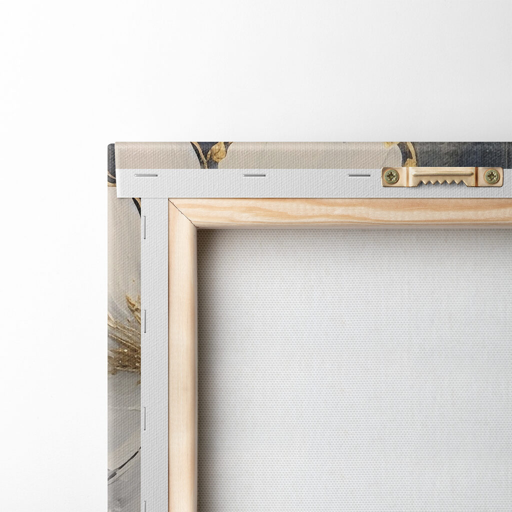 Fiore bianco sul blu — retro