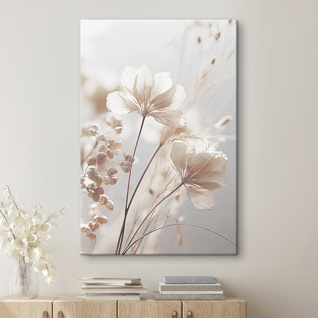 Fiori di campo controluce in un ambiente