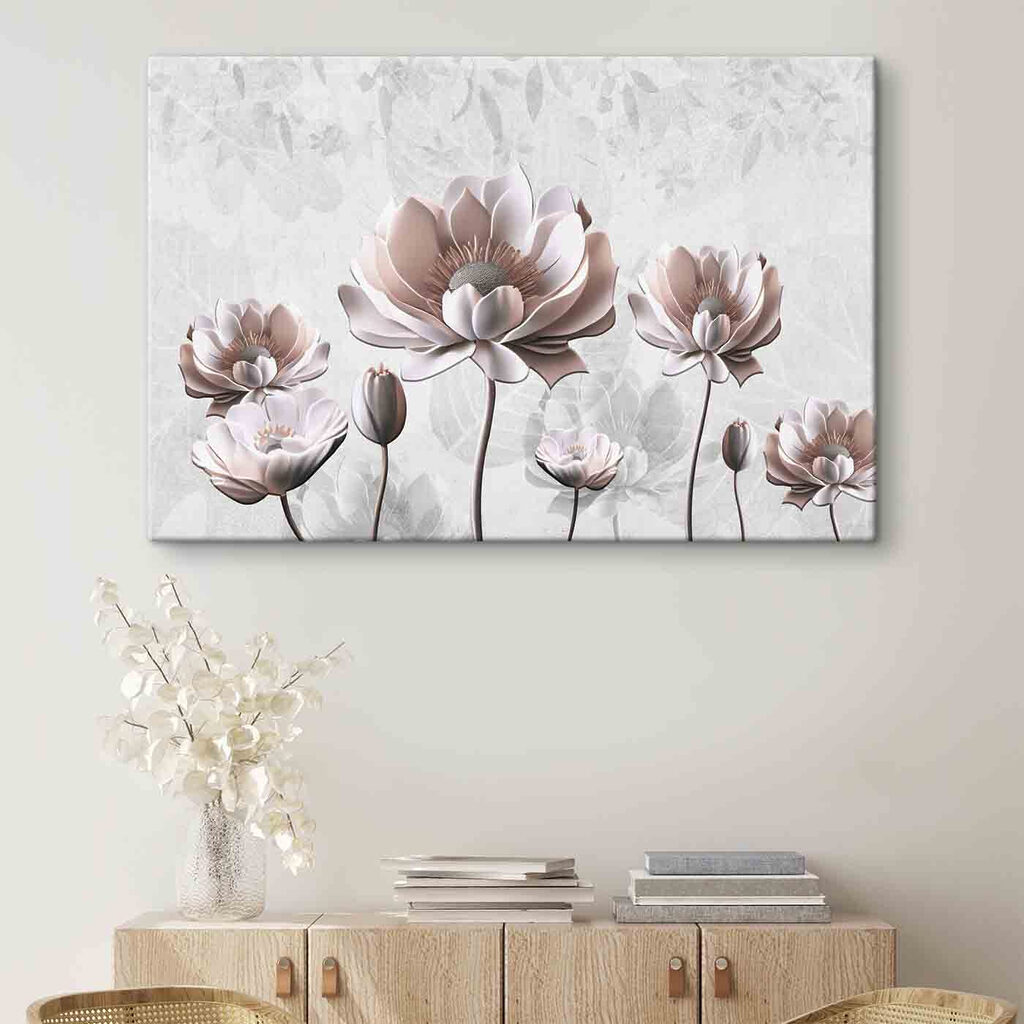 Fiori rosa, steli scuri — ambiente 3