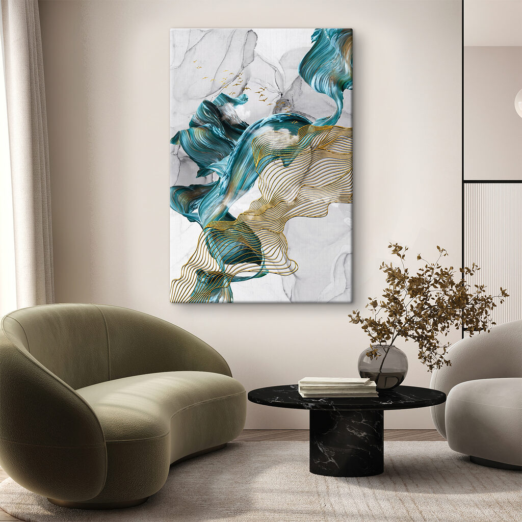 Turchese tra contorni d’oro — ambiente 3