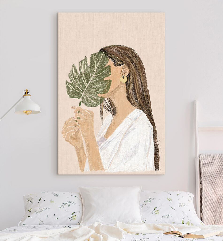 Donna con una foglia — ambiente 1