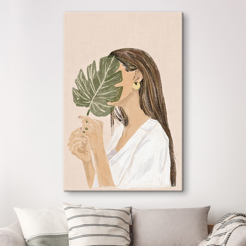 Donna con una foglia — ambiente 2