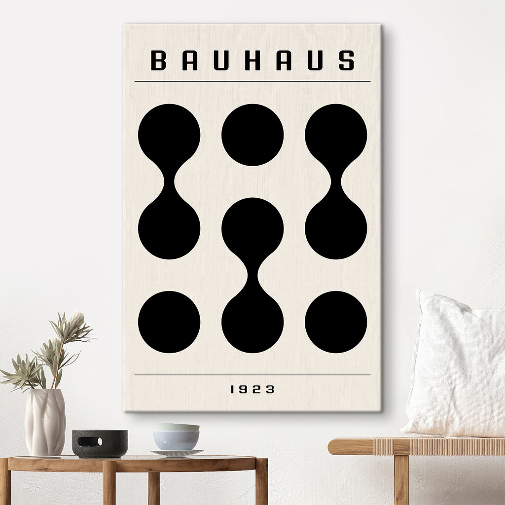 Bauhaus in forme nere in un ambiente