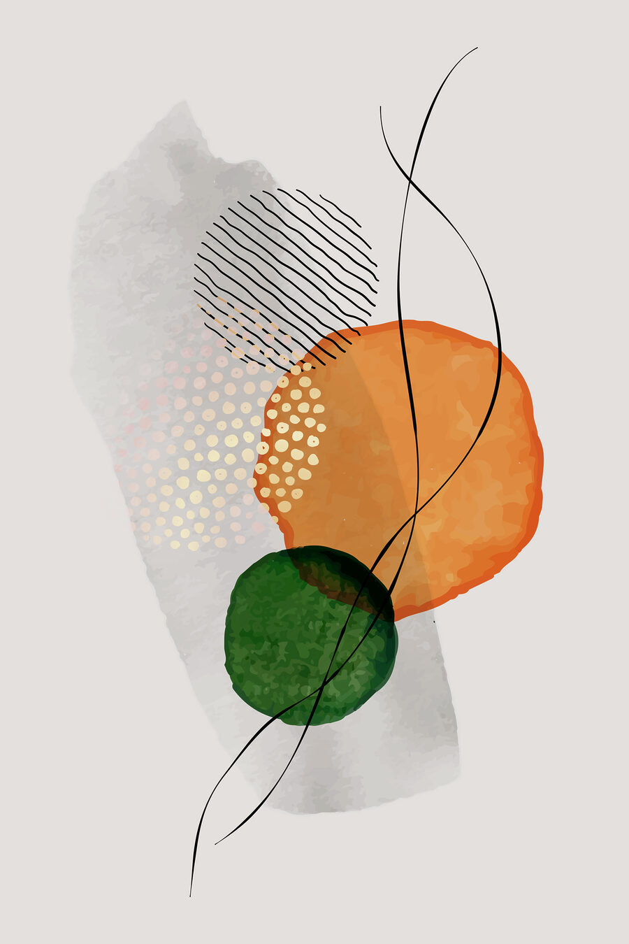 Cerchi tra linee sottili — design completo