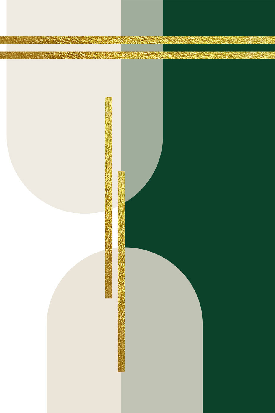 Verde con linee d’oro — design completo