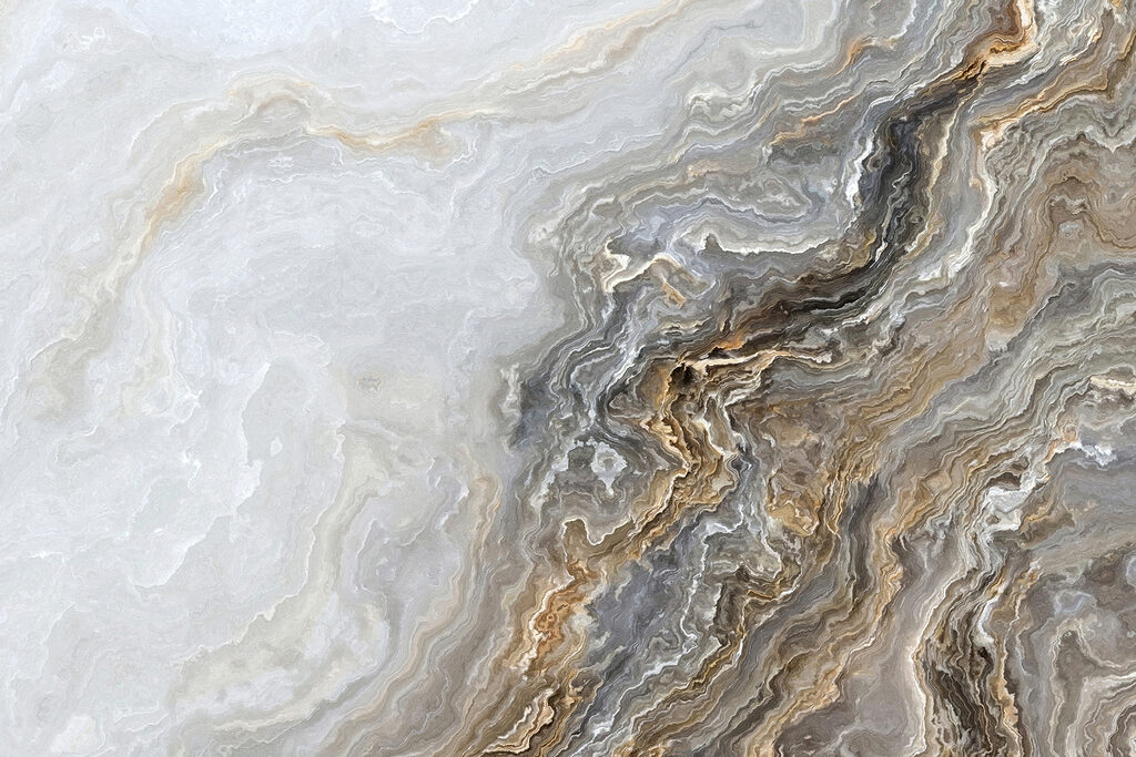 Venature calde nel grigio — design completo