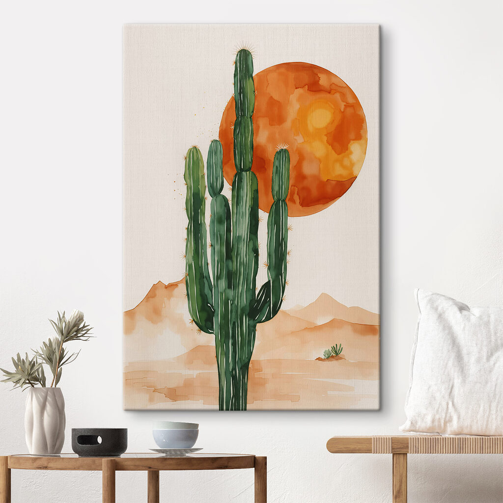 Cactus e sole arancione — ambiente 1