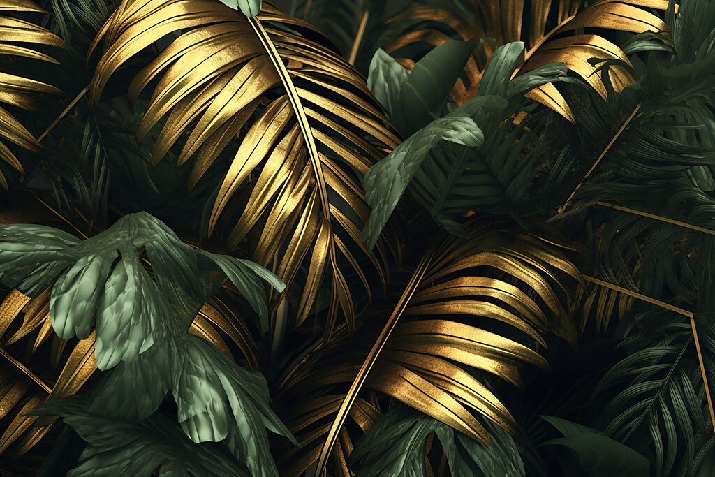 Palme in ombra d’oro — design completo