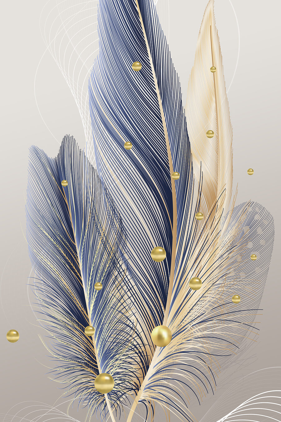 Piume con piccoli riflessi — design completo