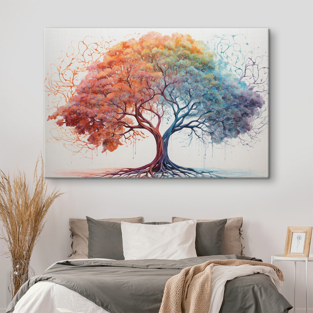 Albero con chioma arcobaleno — ambiente 2