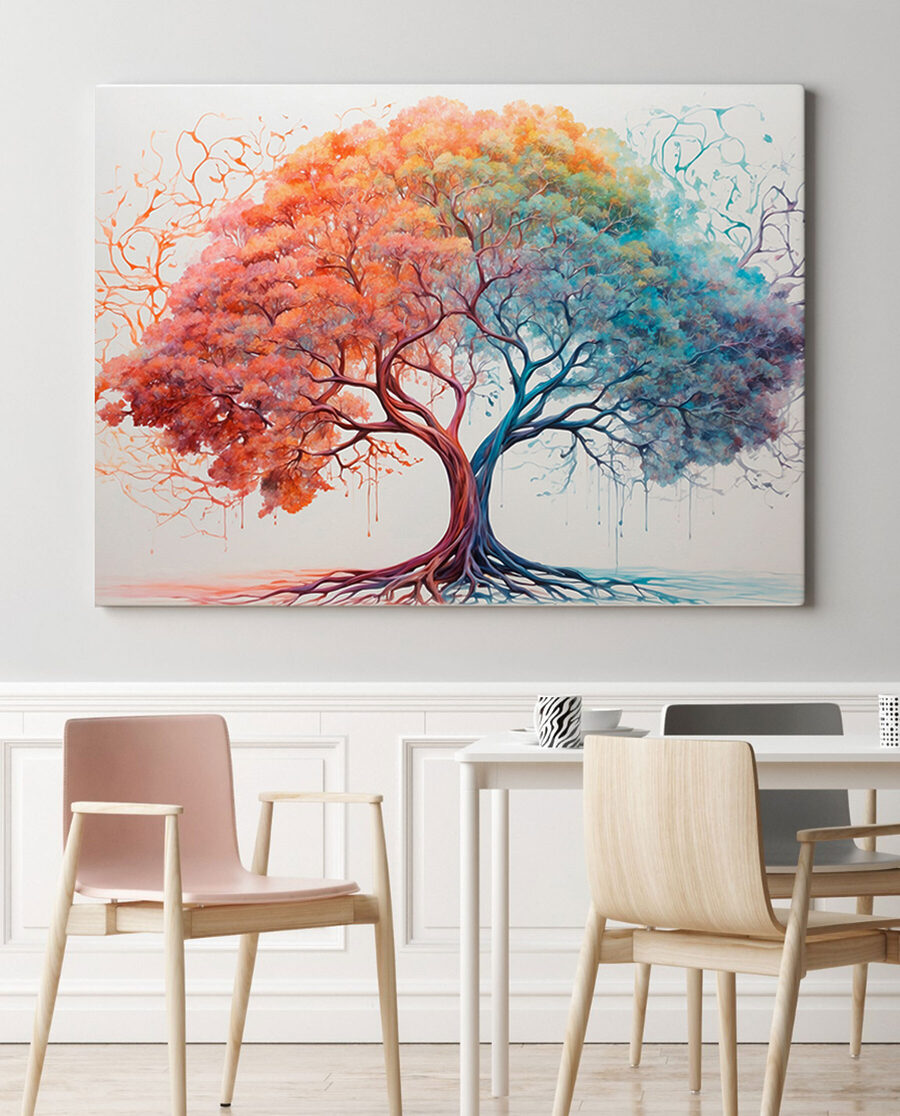 Albero con chioma arcobaleno — ambiente 3