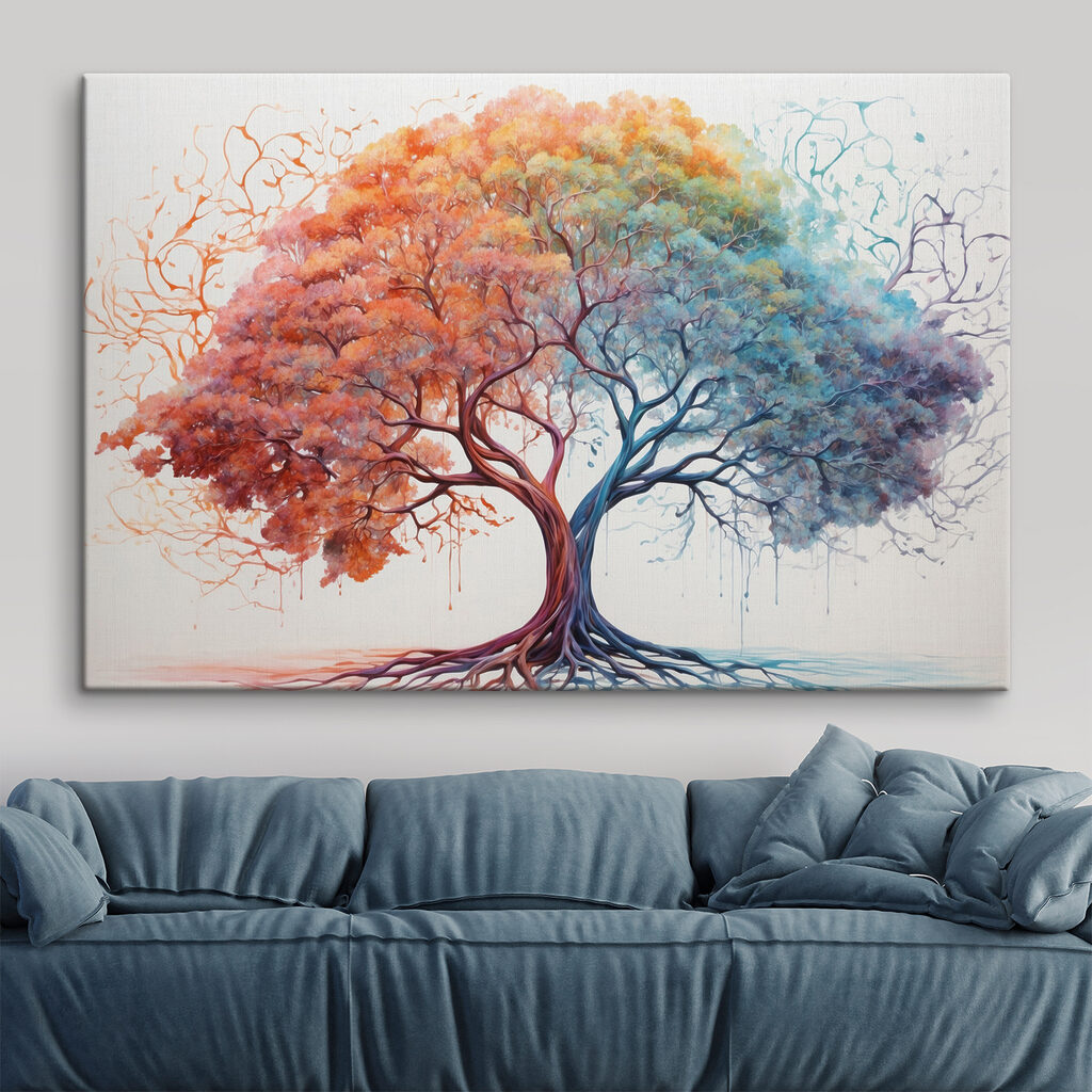 Albero con chioma arcobaleno — ambiente 1