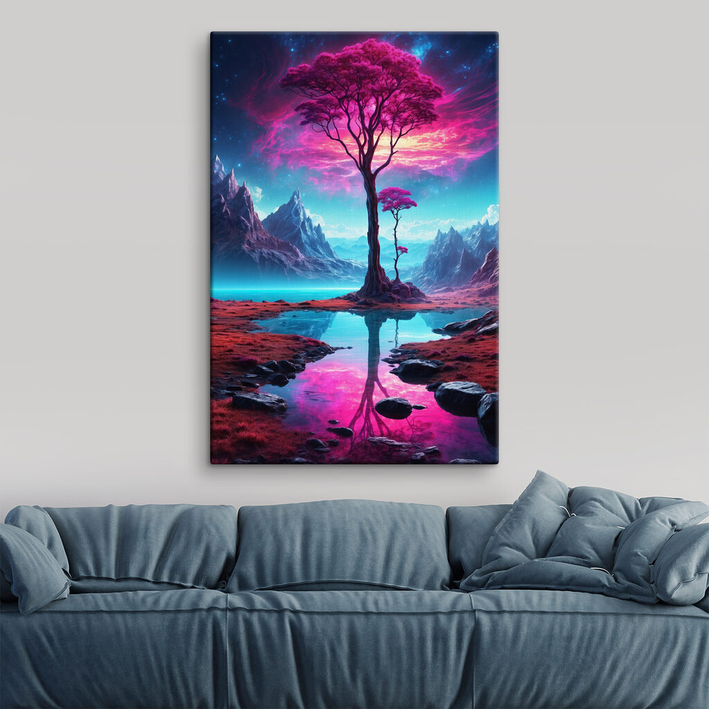 Albero rosa sull’acqua — ambiente 3