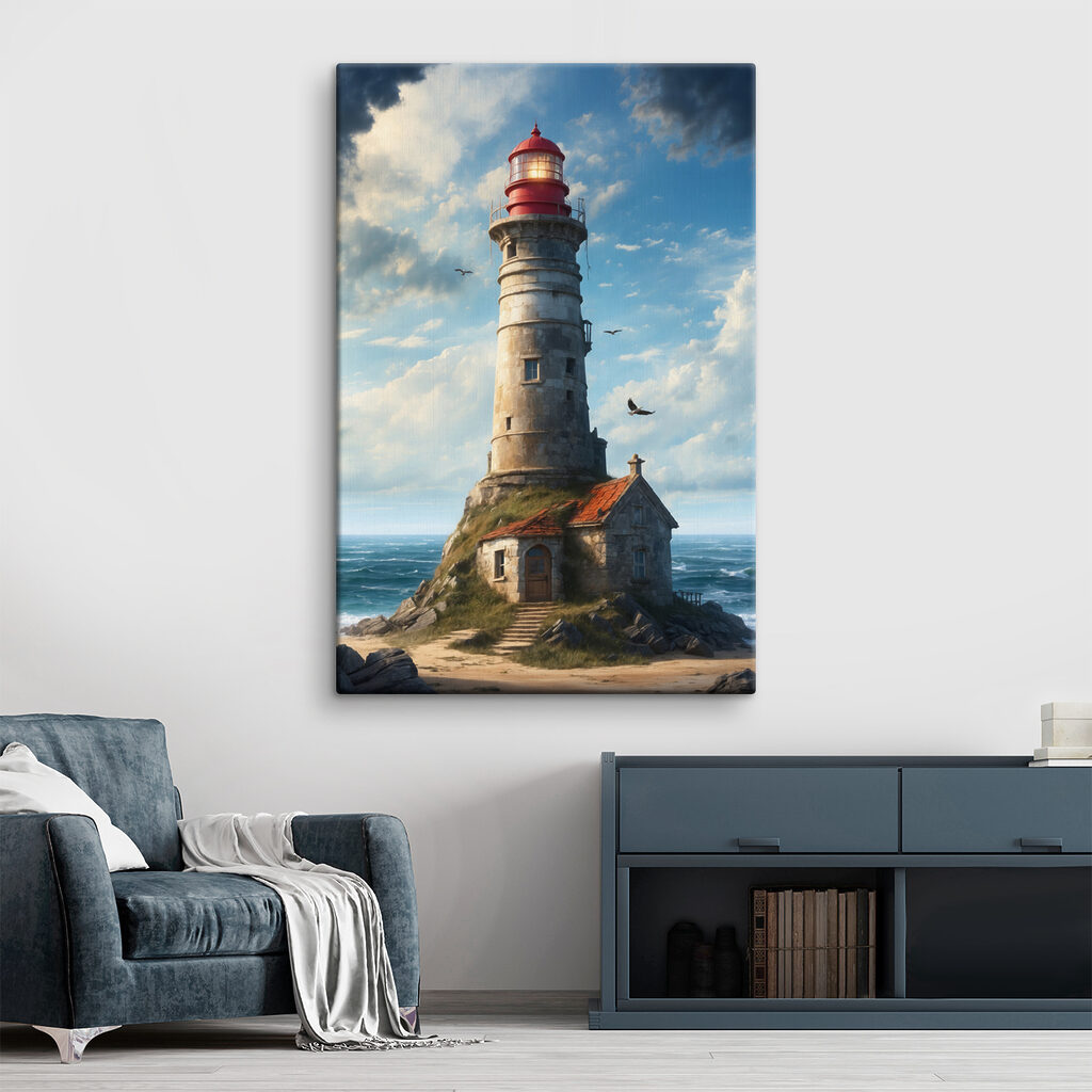 Faro sopra onde blu — ambiente 2