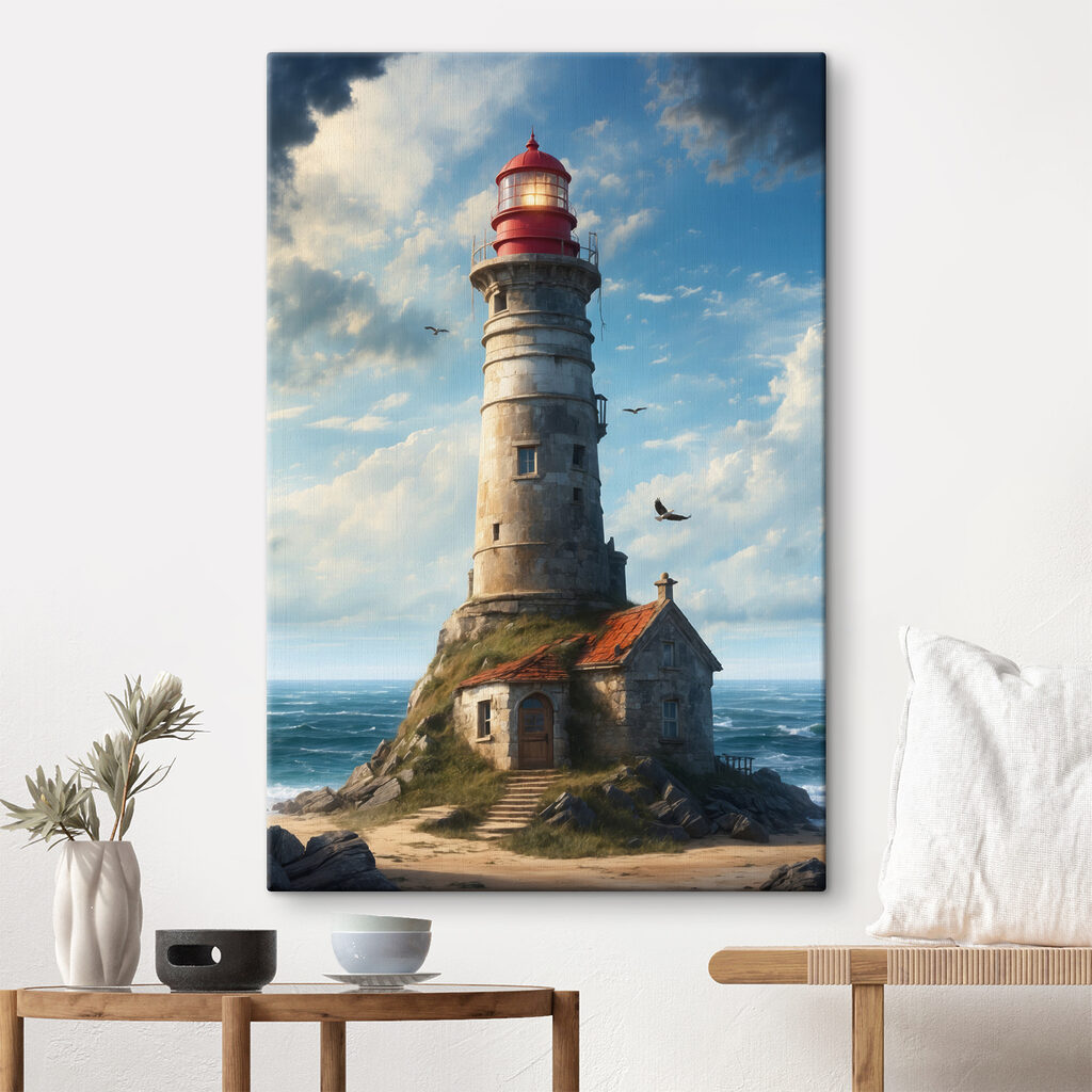 Faro sopra onde blu — ambiente 1