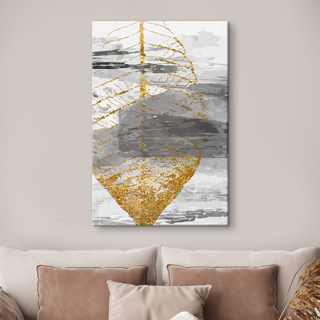 Foglia con nervature dorate — ambiente 1