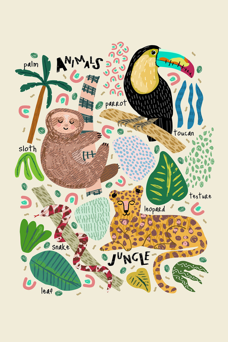 Giungla di piccole sorprese — design completo