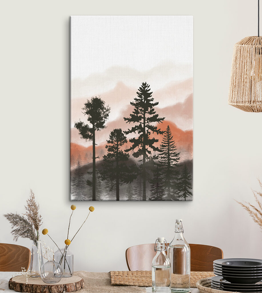 Tre alberi nella nebbia — ambiente 1