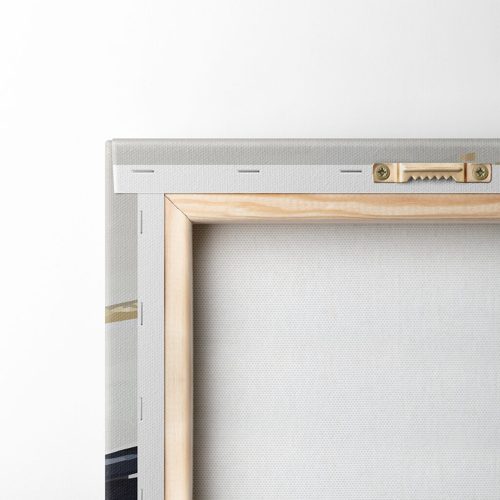Arco blu sulle pennellate — retro
