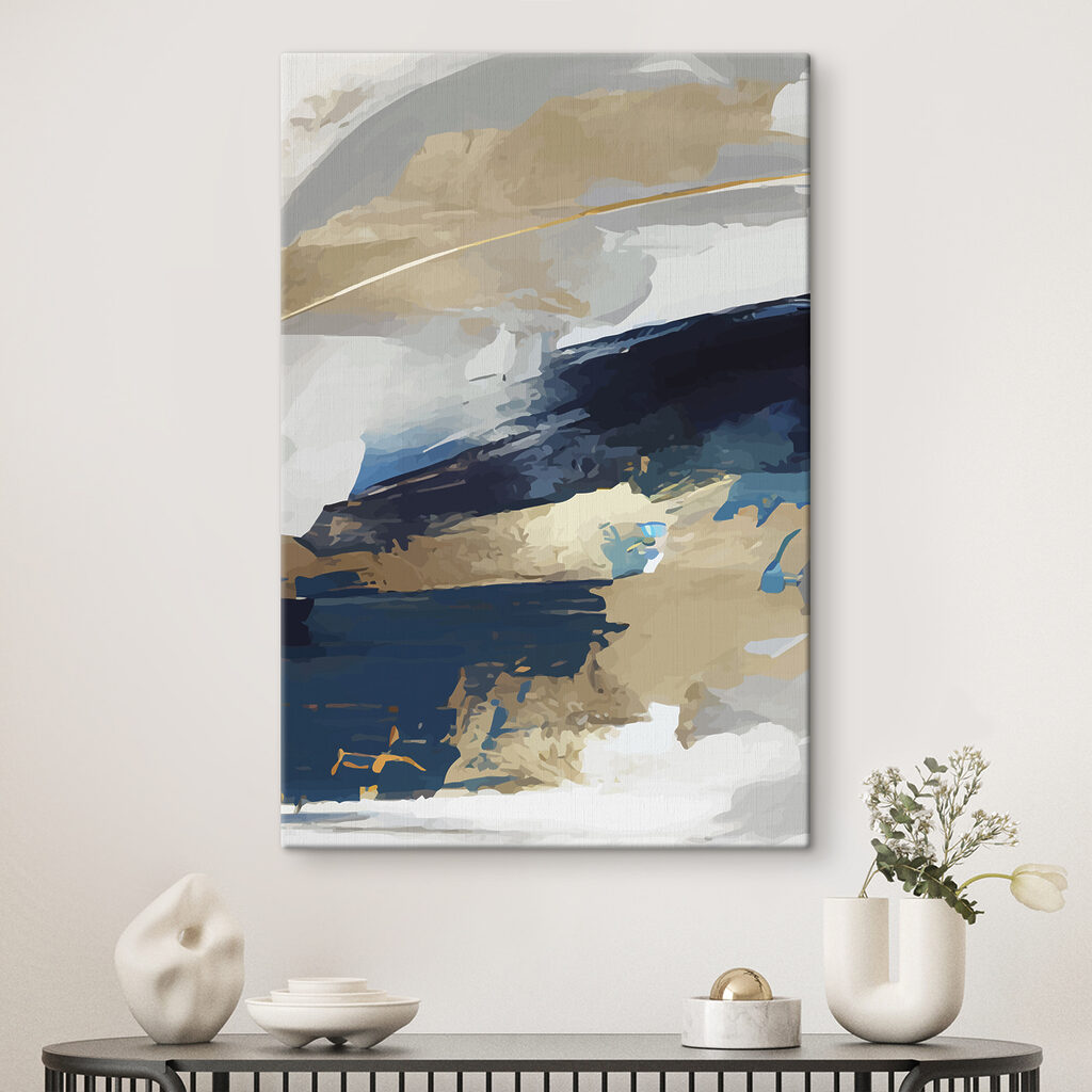 Blu tra tracce dorate — ambiente 1