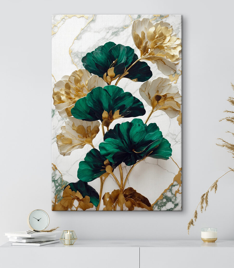 Fiori verdi e dorati — ambiente 1