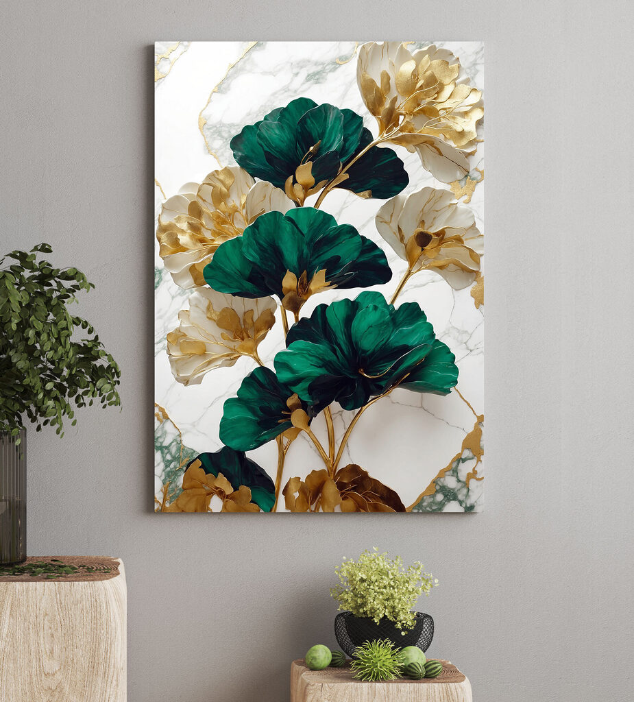 Fiori verdi e dorati — ambiente 3
