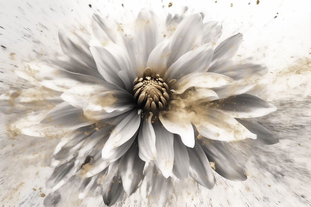 Fiore bianco luminoso — design completo