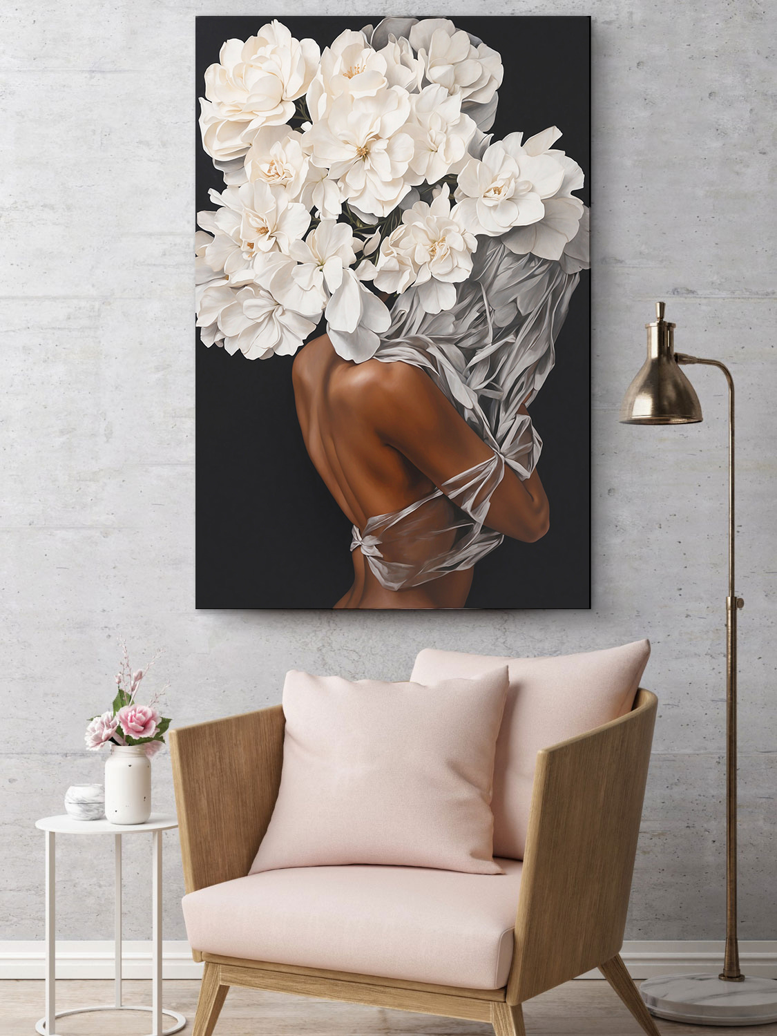 Corona bianca sulle spalle — ambiente 3