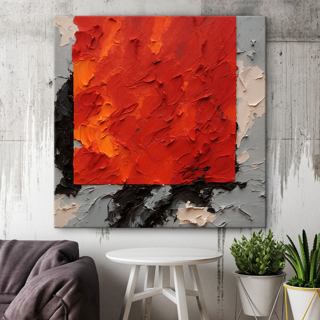 Finestra rosso-arancio — ambiente 3