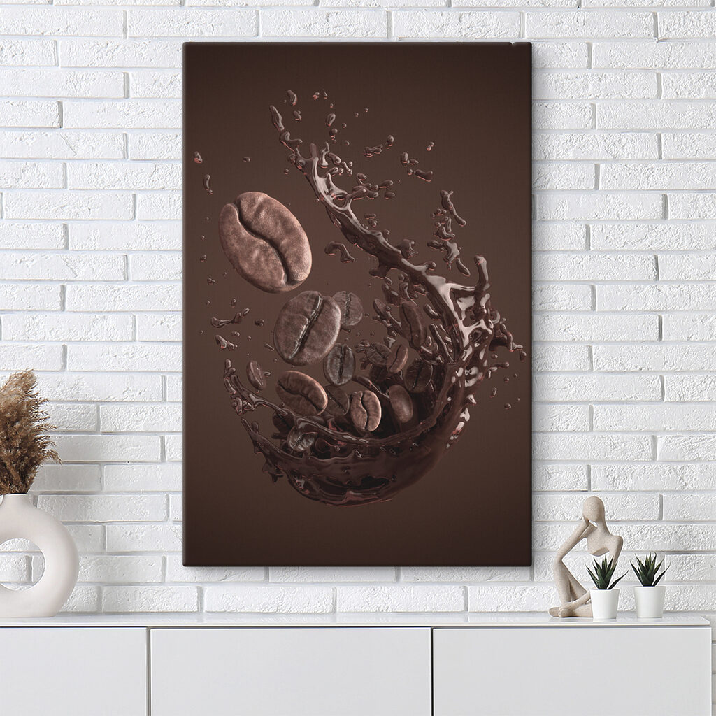 Caffè in vortice in un ambiente