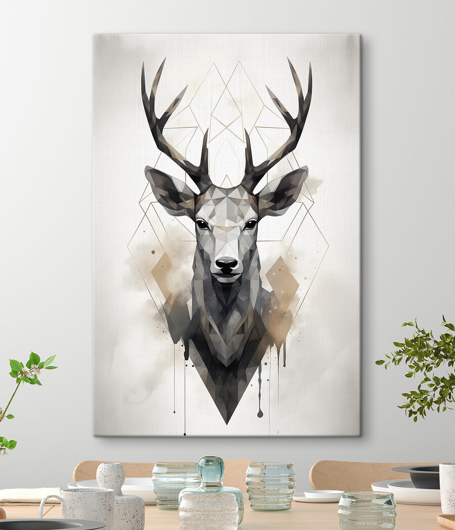 Cervo tra triangoli sottili — ambiente 3