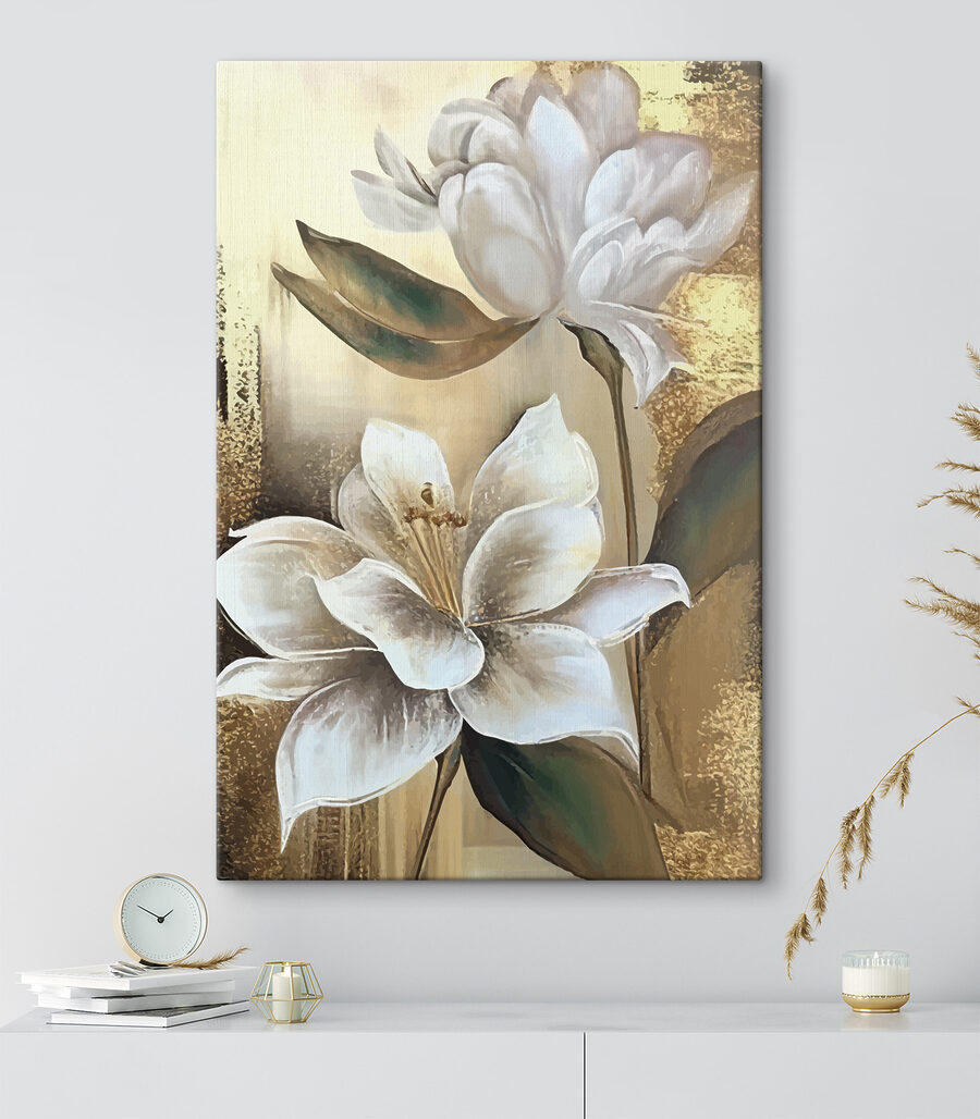Fiori bianchi nel bagliore — ambiente 1