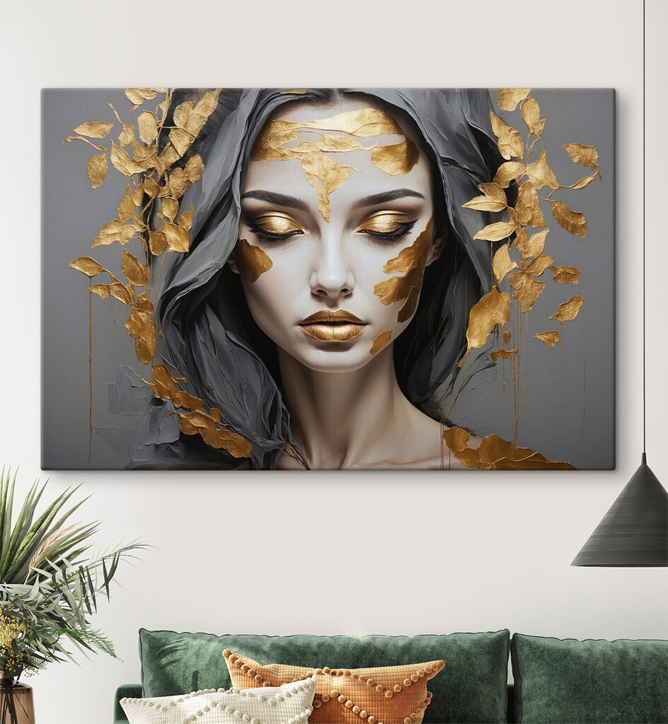 Volto tra foglie dorate — ambiente 2