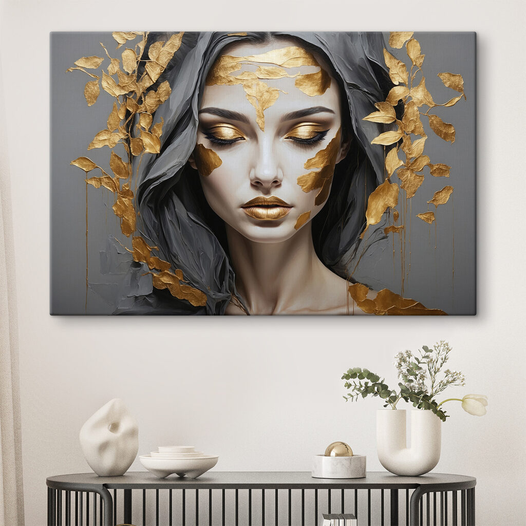 Volto tra foglie dorate — ambiente 3