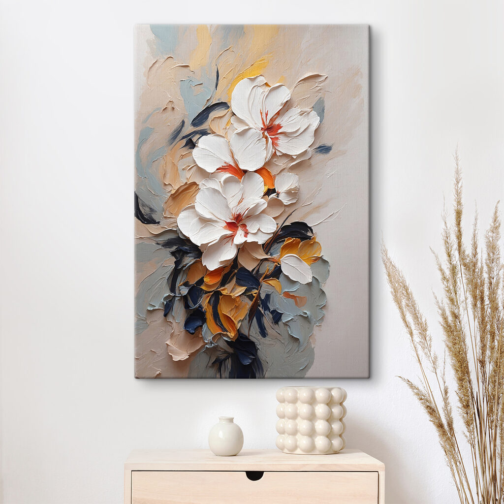 Fiori bianchi, arancio ruggine — ambiente 2