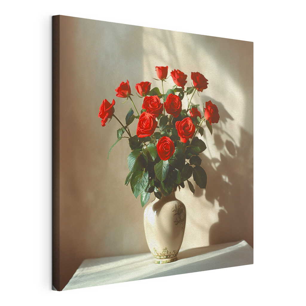 Rose rosse, luce laterale — vista del prodotto